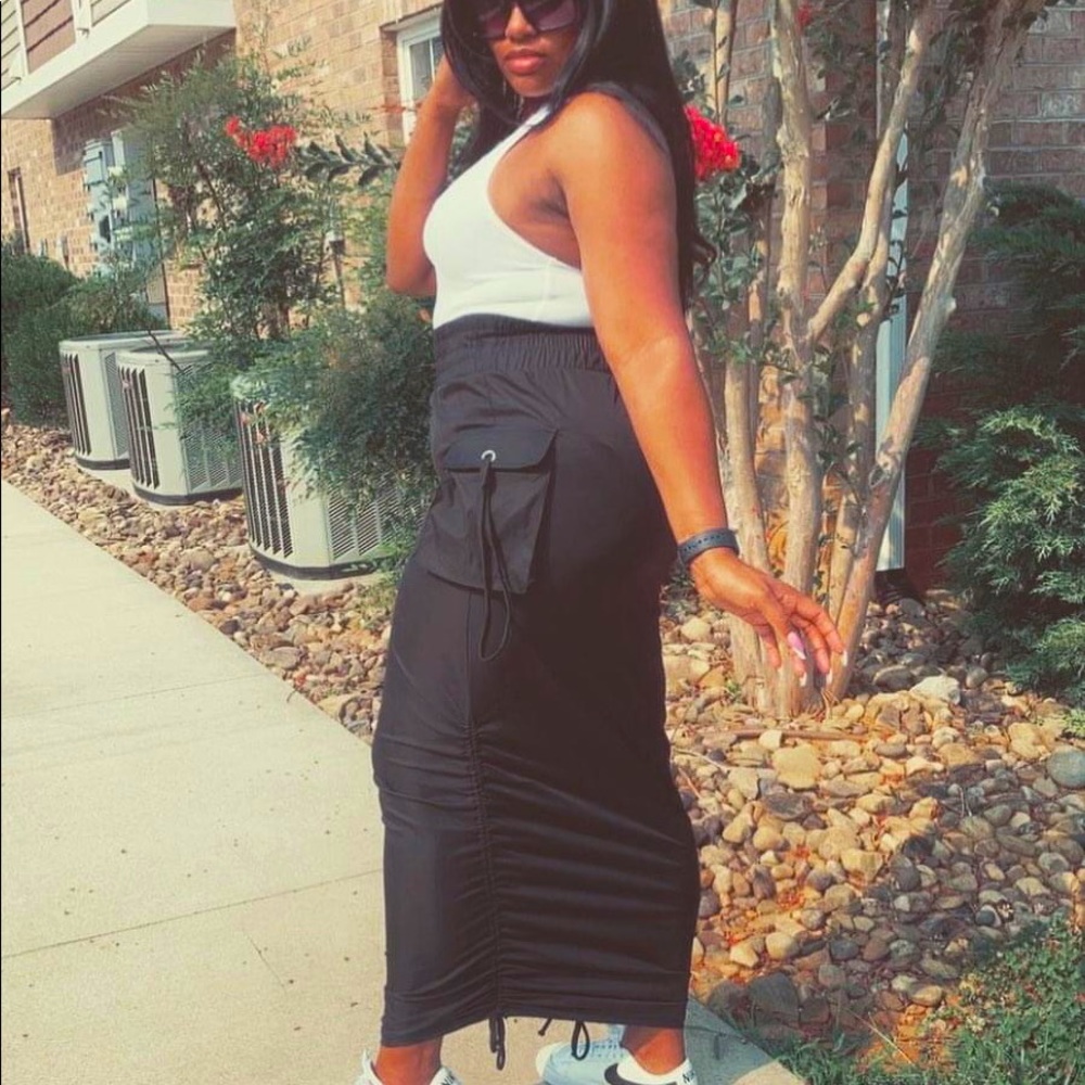 Windbreaker maxi skirt